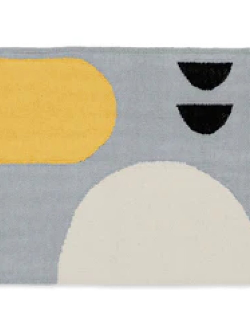 Quiet Town Arco Storm Cotton Runner Rug Geometric Gray Blue Yellow Modern - Picture 3 of 7